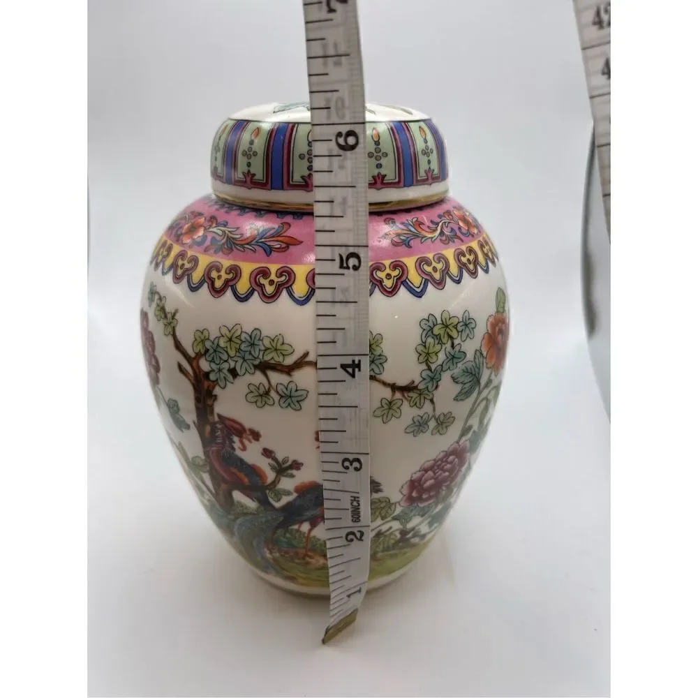 Ginger Jar Italian birds floral vintage